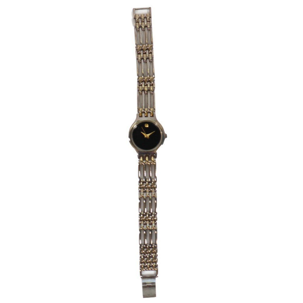 Movado Esperanza two-tone round black dial ladies quartz watch - Picture 8 of 12